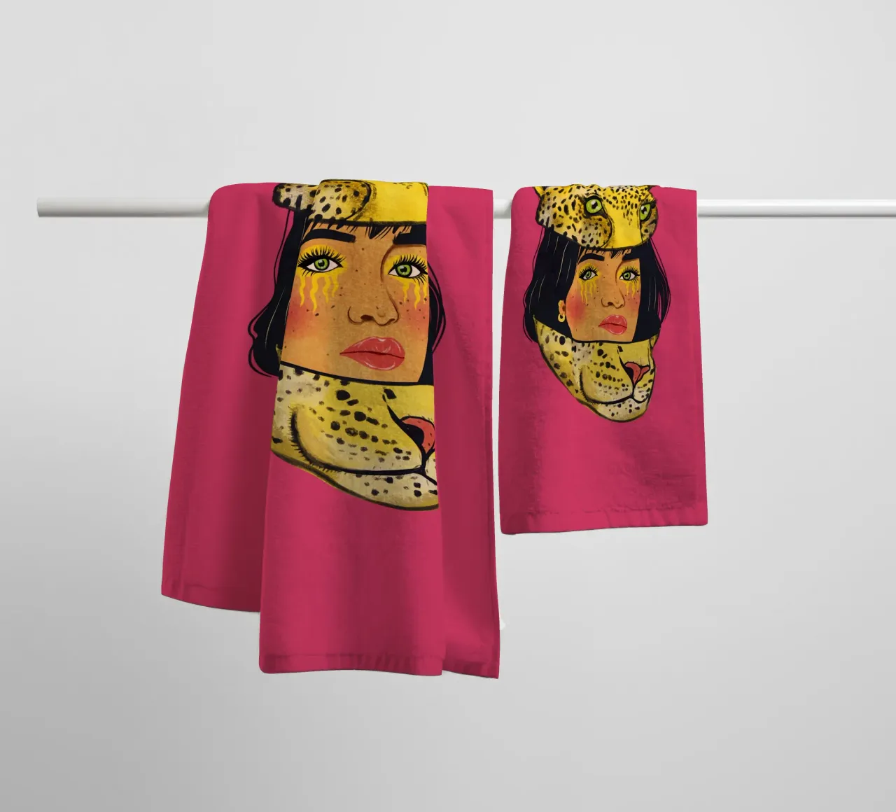 Tough on the outside, soft on the inside towel by Illustration Raissa Oltmanns