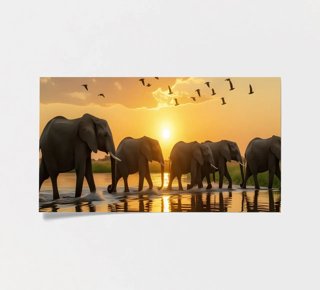 Elephants in the African savannah sticker sheet by Wild Beauty