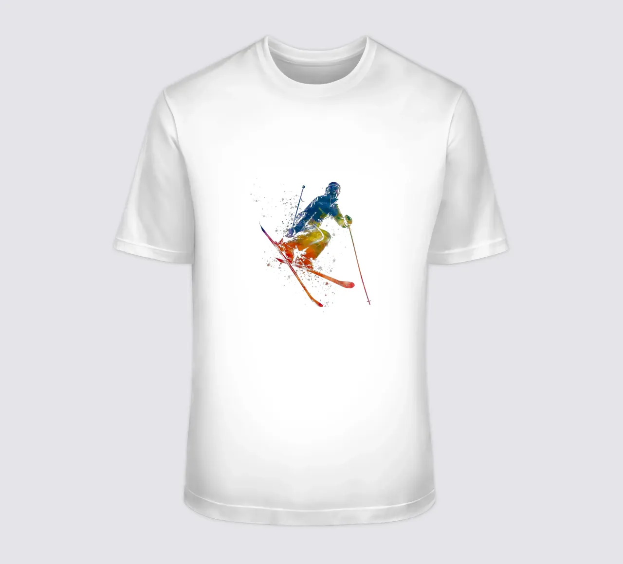 Sciatore in acquerello t-shirt da ⚽ Sports Pulse