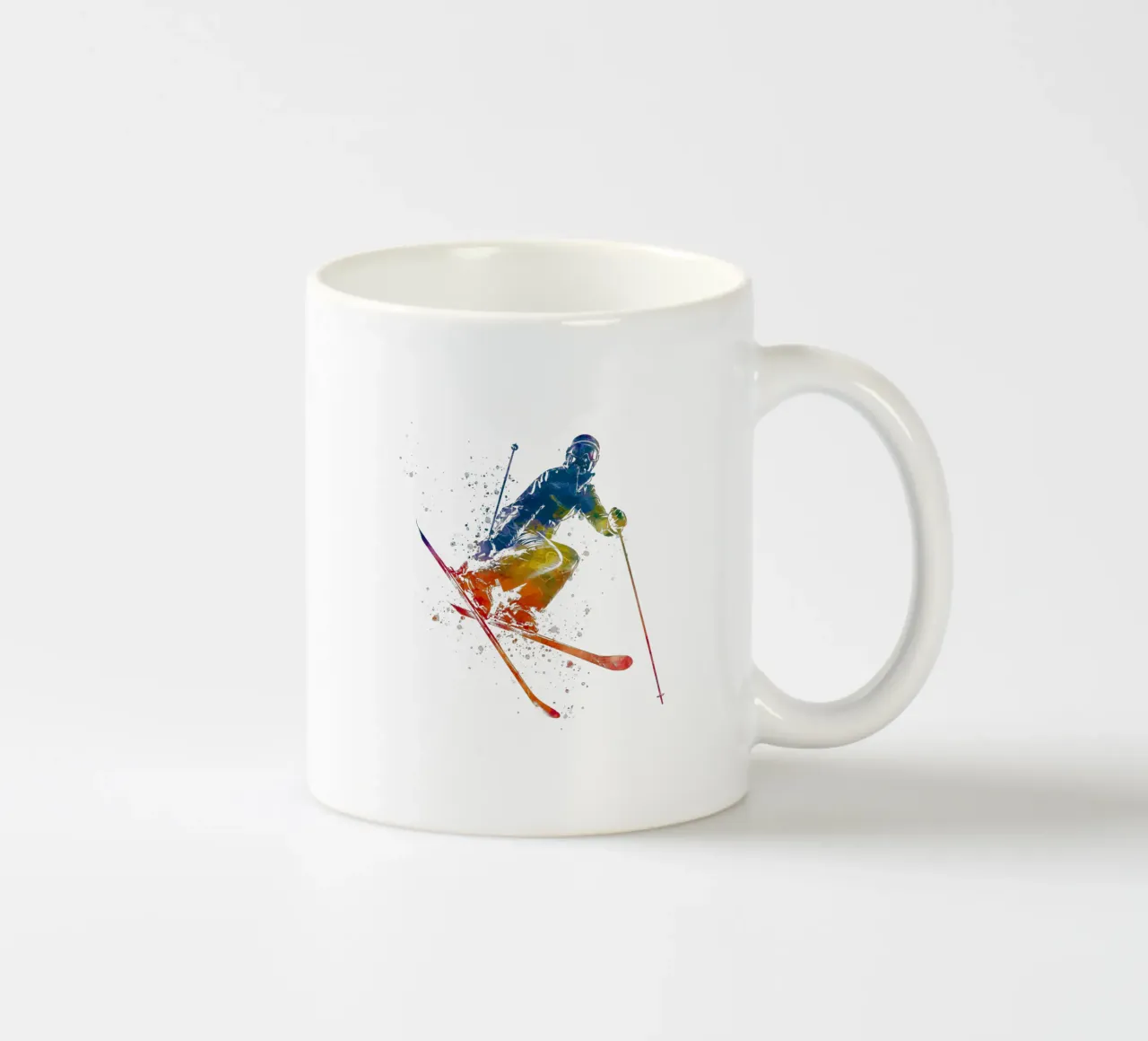 Sciatore in acquerello tazza in ceramica da ⚽ Sports Pulse