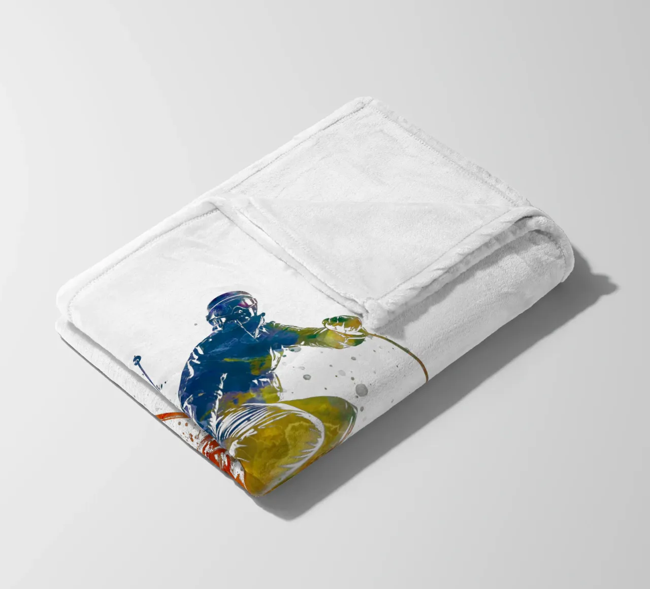 Sciatore in acquerello coperta in pile da ⚽ Sports Pulse