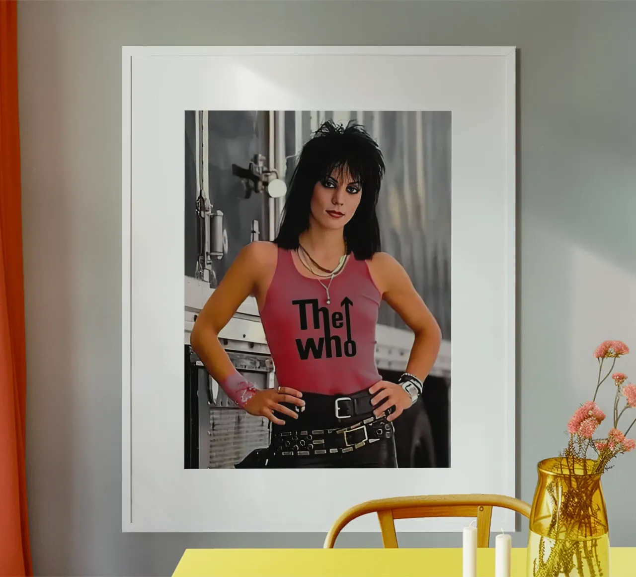 Joan Jett poster with aluminum frame by Musadad Shop