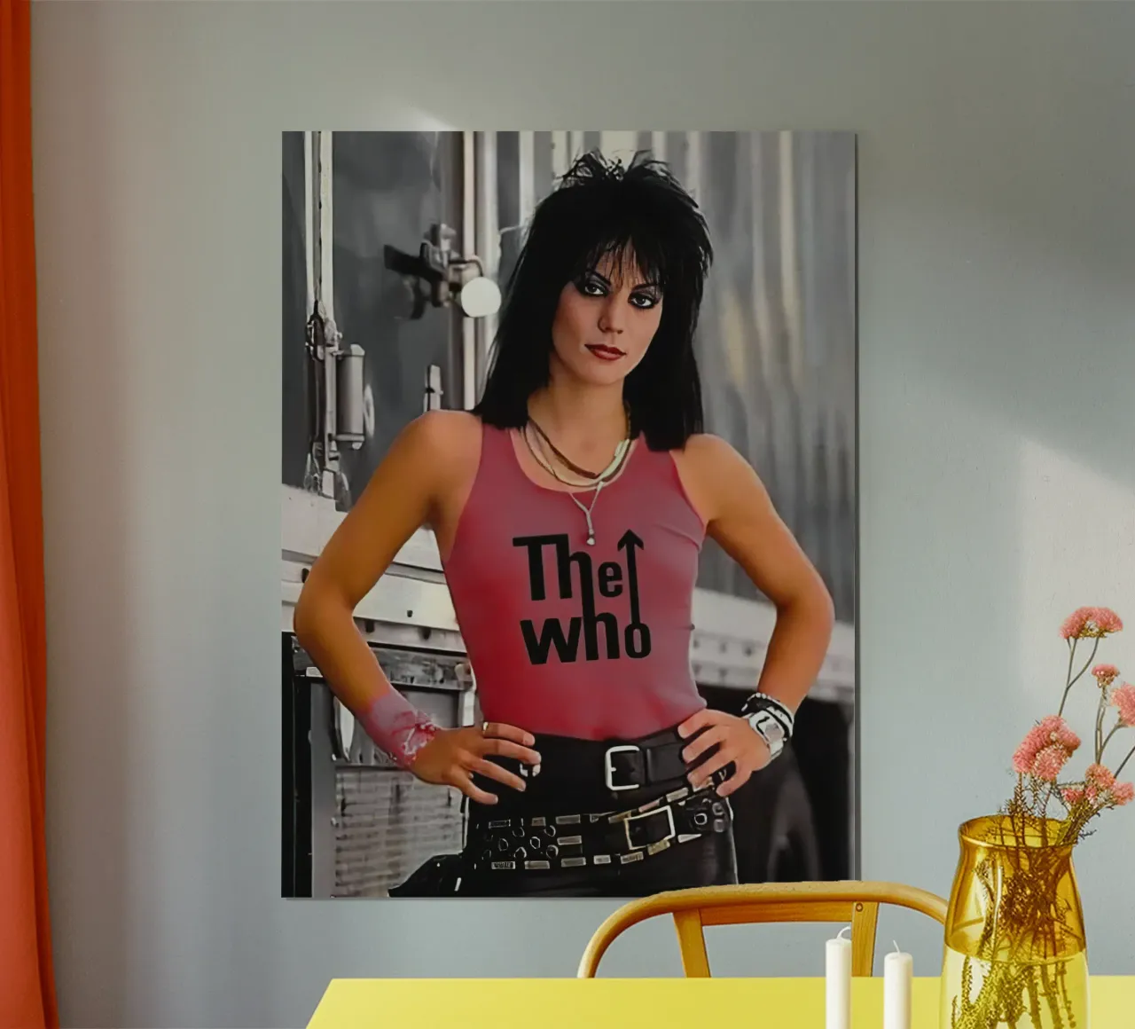 Joan Jett poster with aluminum frame by Musadad Shop