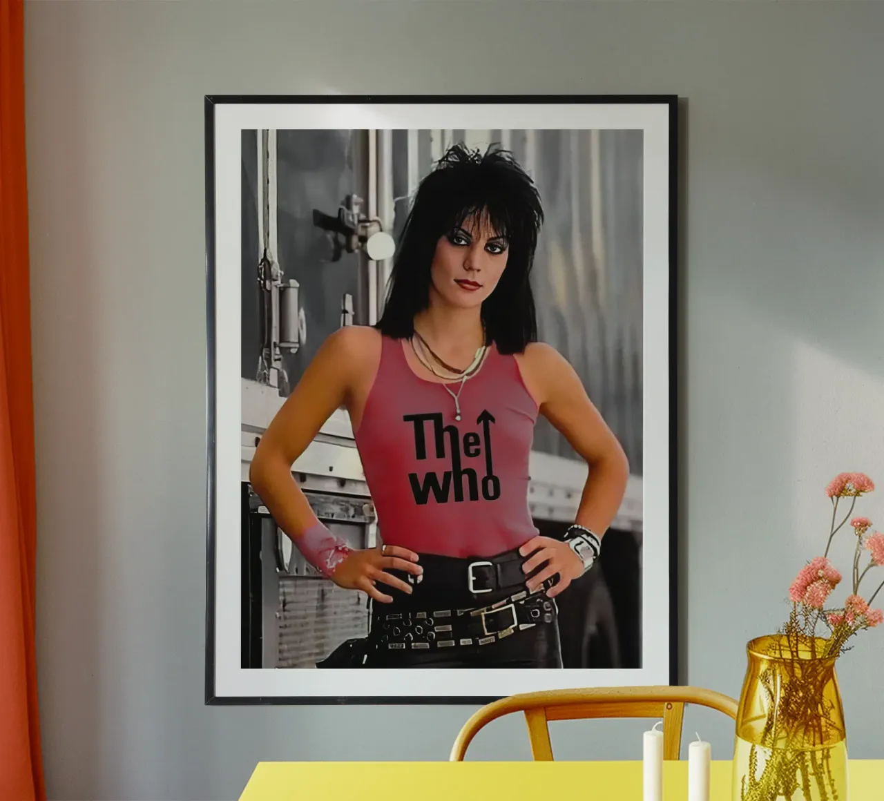 Joan Jett poster with aluminum frame by Musadad Shop