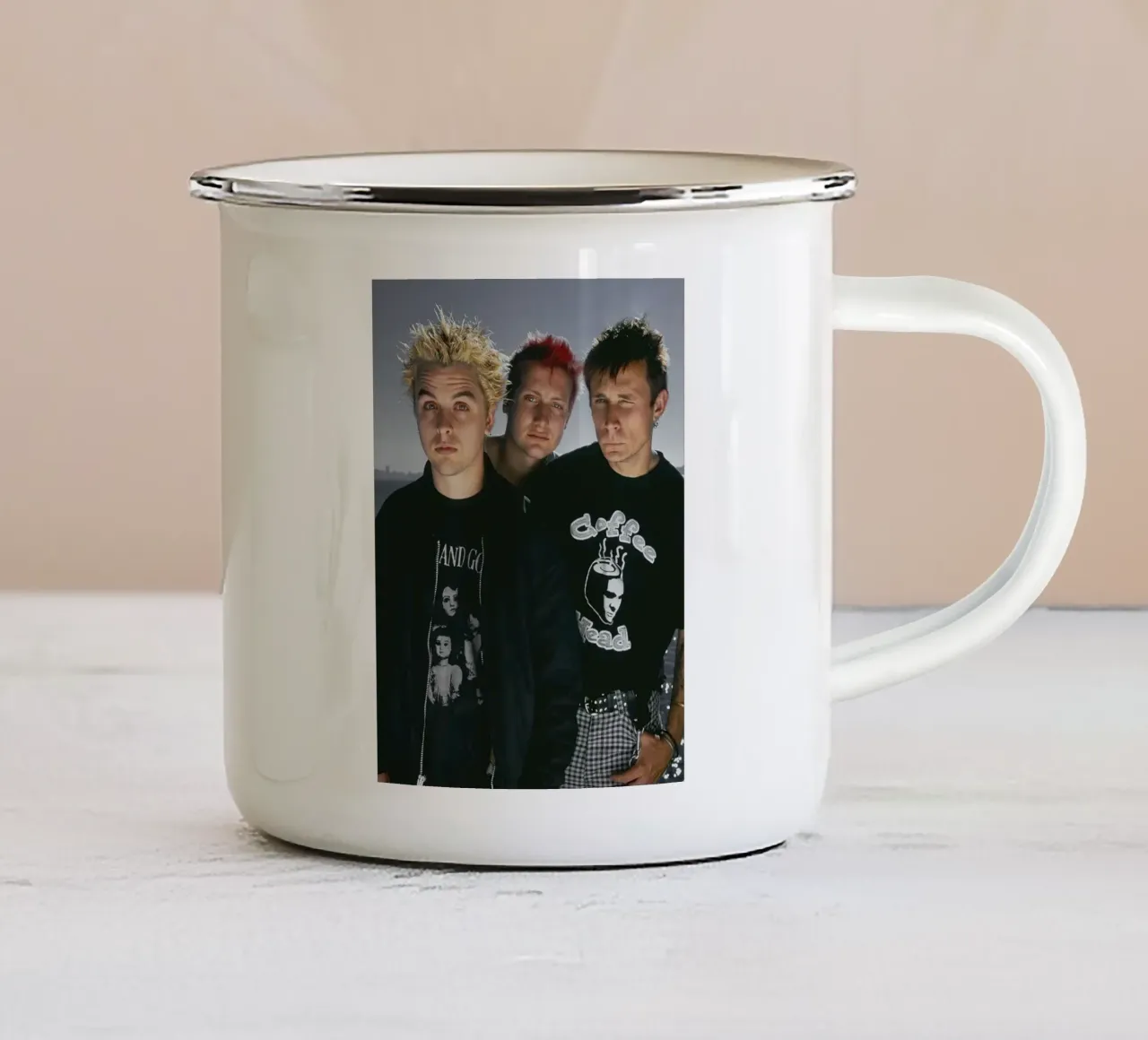 Green day Young enamel mug by Musadad Shop