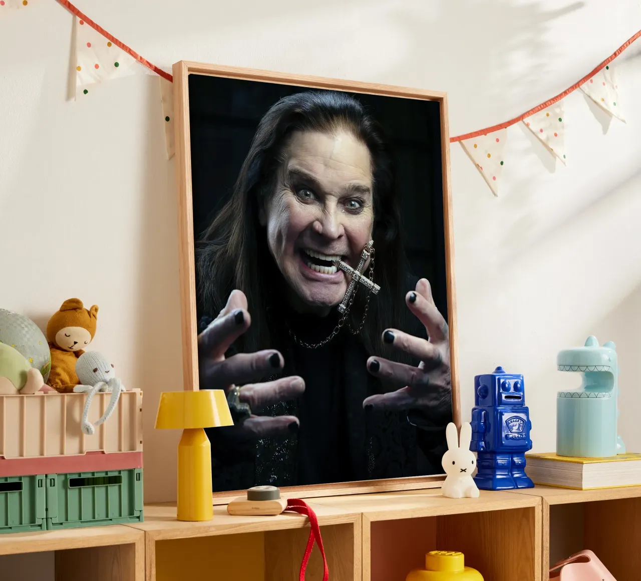 Ozzy Osbourne tela con Cornice a cassetta da Musadad Shop