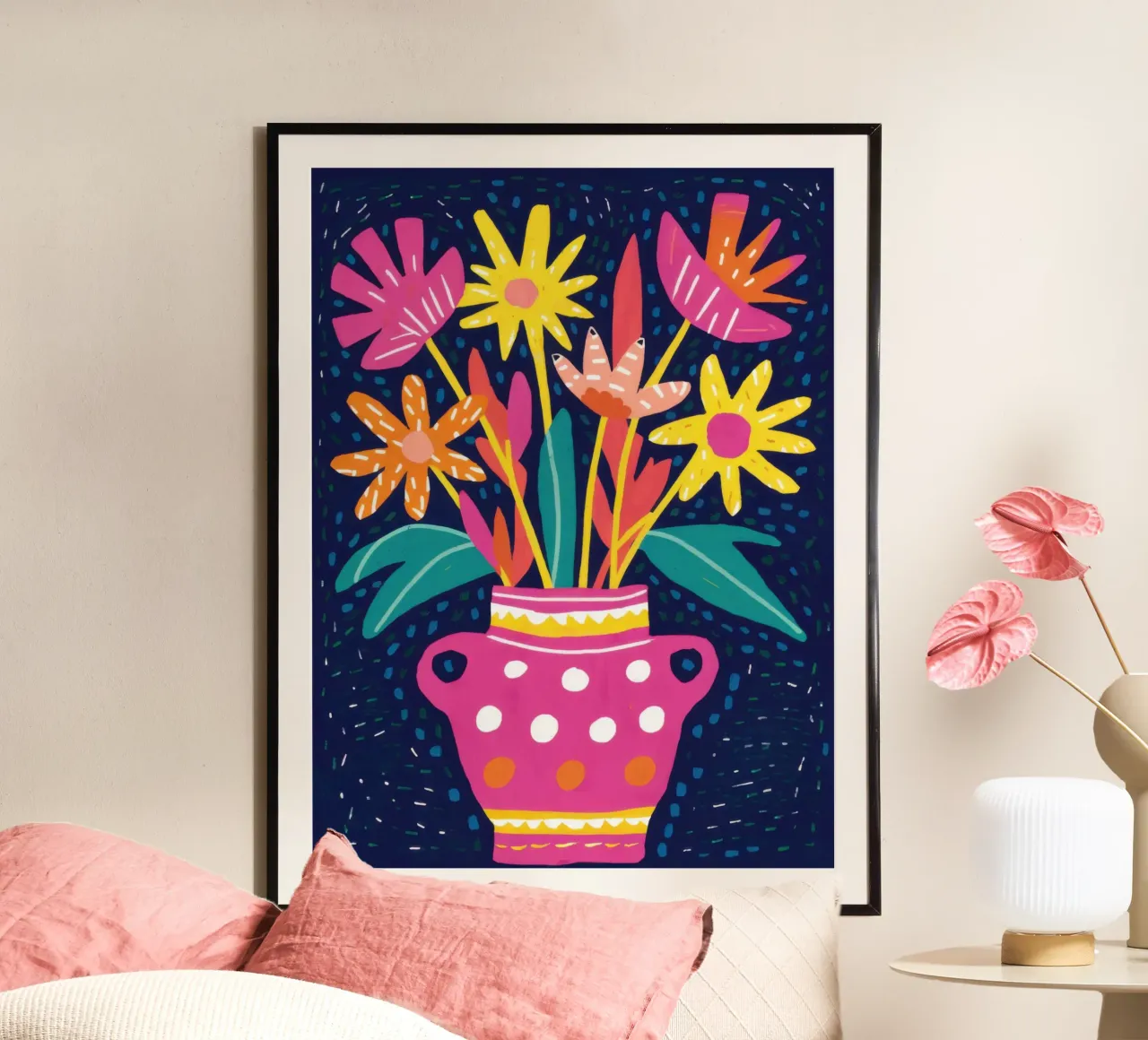 Bouquet di cosmi vibranti poster da Mark Solaria