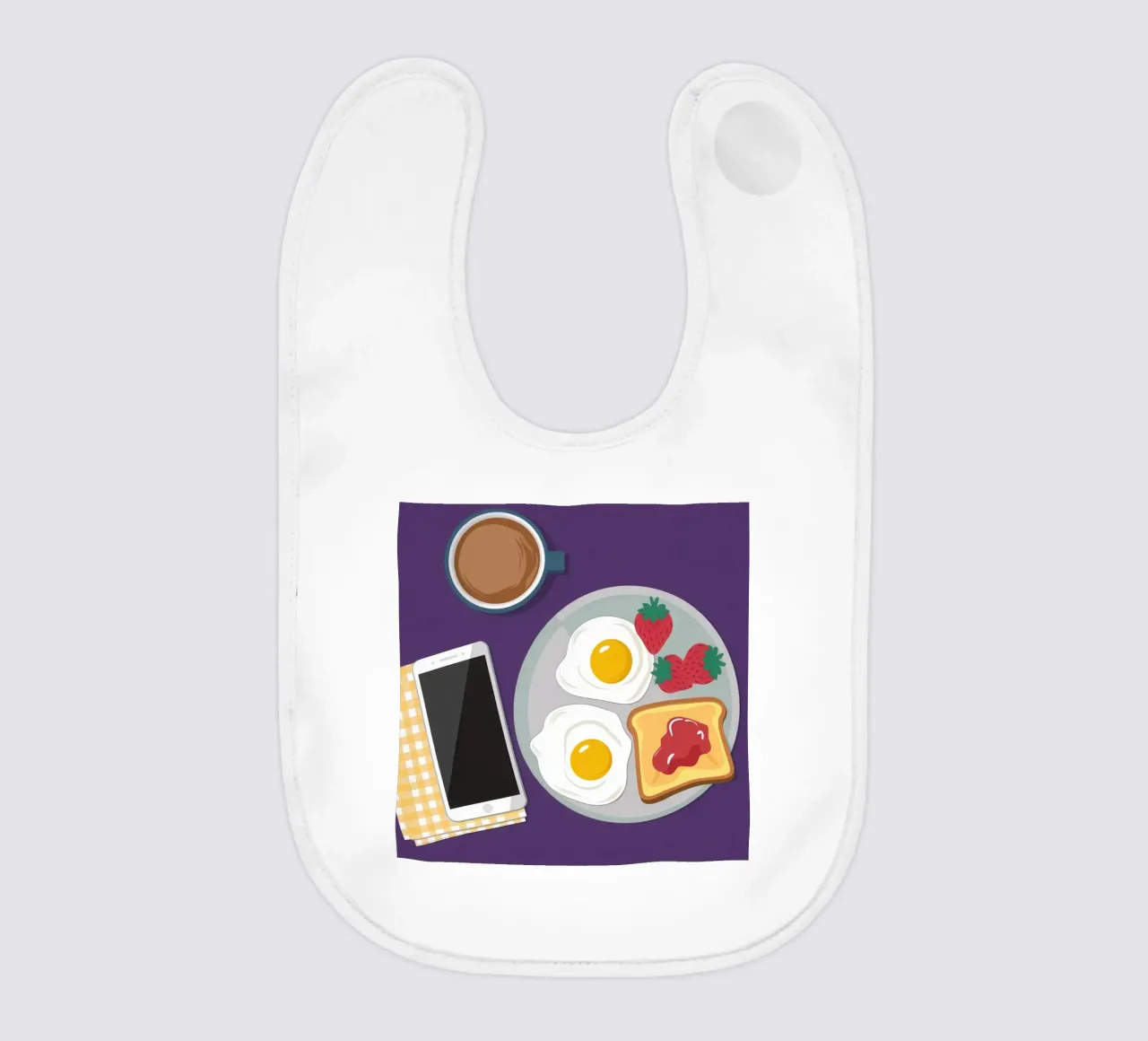 Colazione moderna Flatlay bavaglino da Mark Solaria