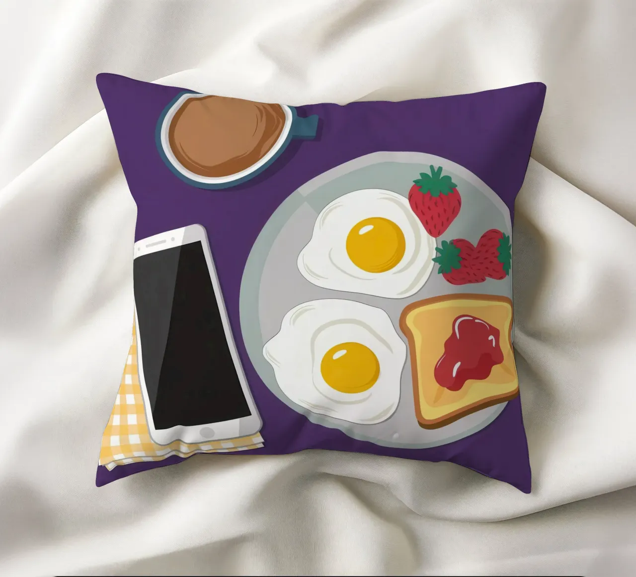 Colazione moderna Flatlay cuscino da Mark Solaria