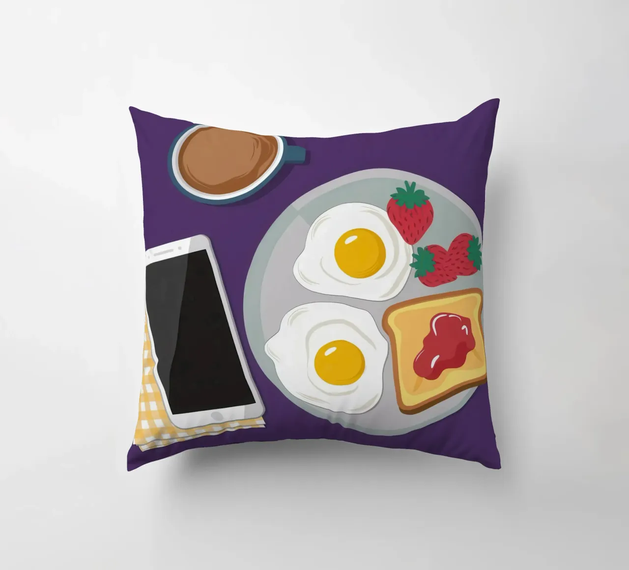 Colazione moderna Flatlay cuscino da Mark Solaria