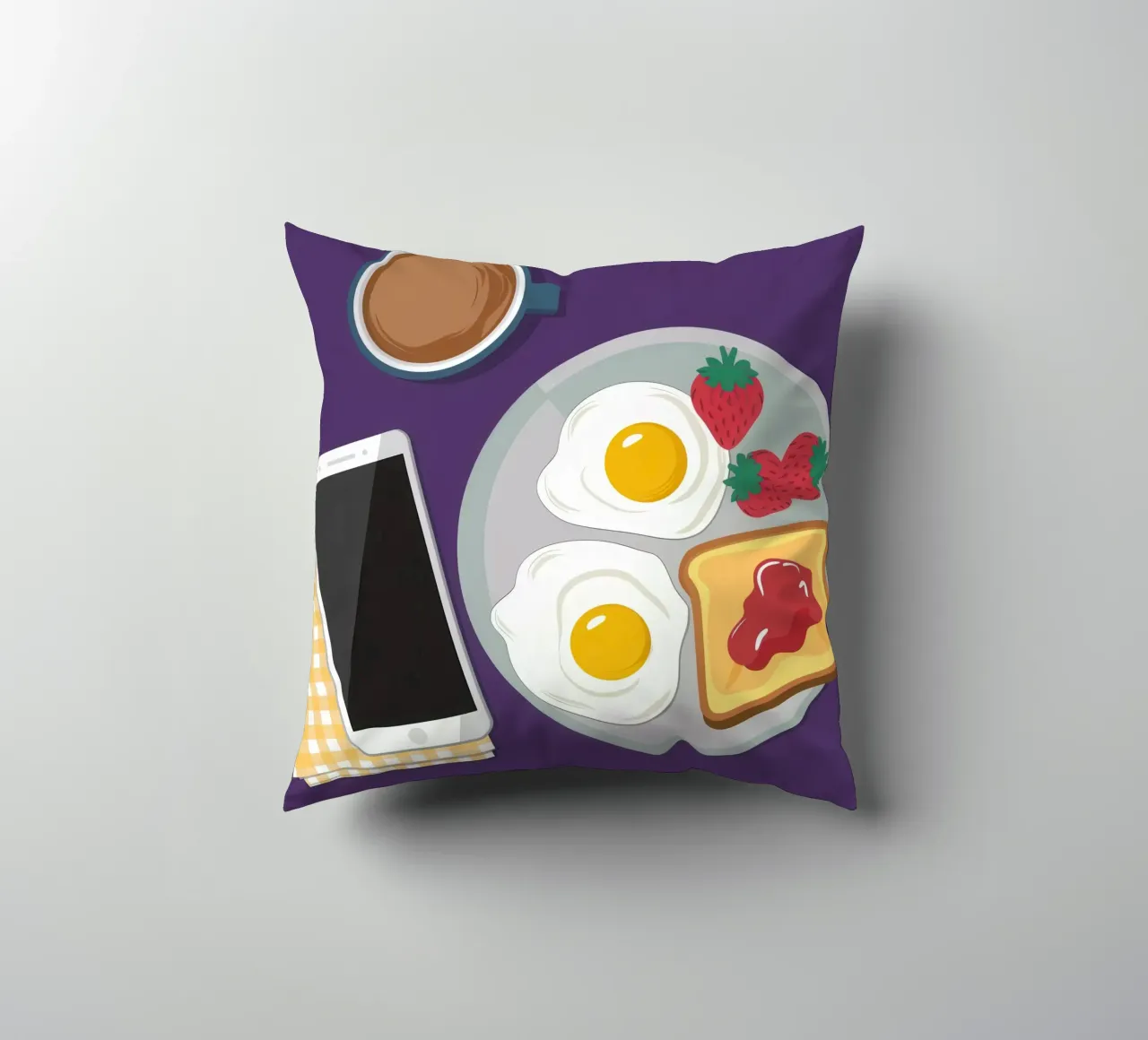 Colazione moderna Flatlay cuscino da Mark Solaria