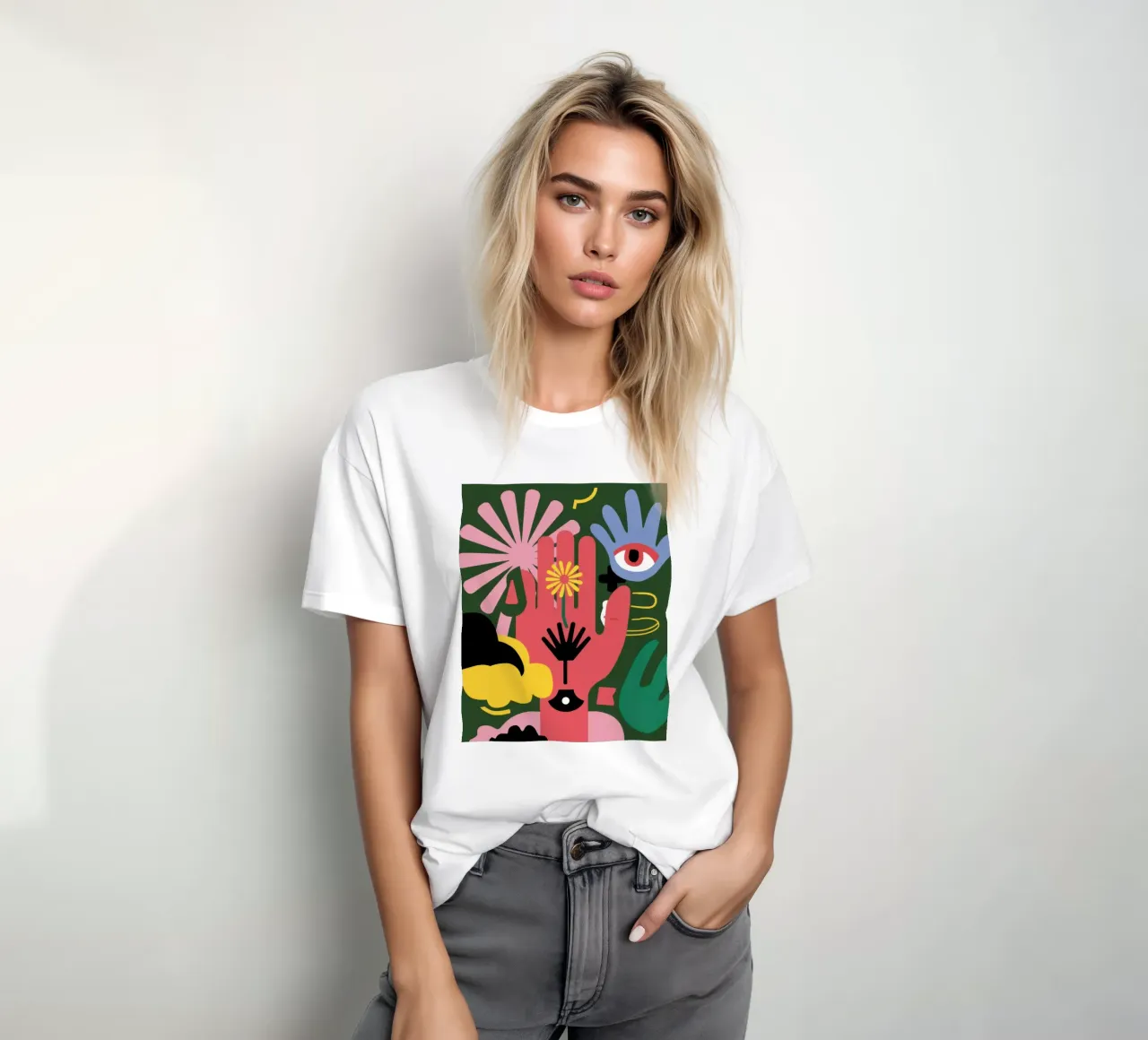 Mano dell'occhio surreale t-shirt da Mark Solaria