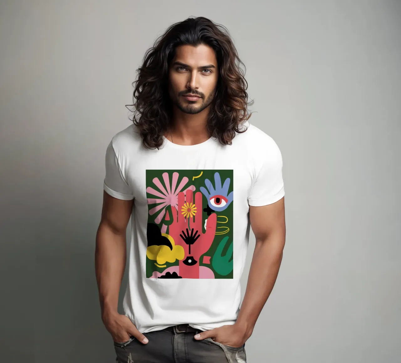 Mano dell'occhio surreale t-shirt da Mark Solaria