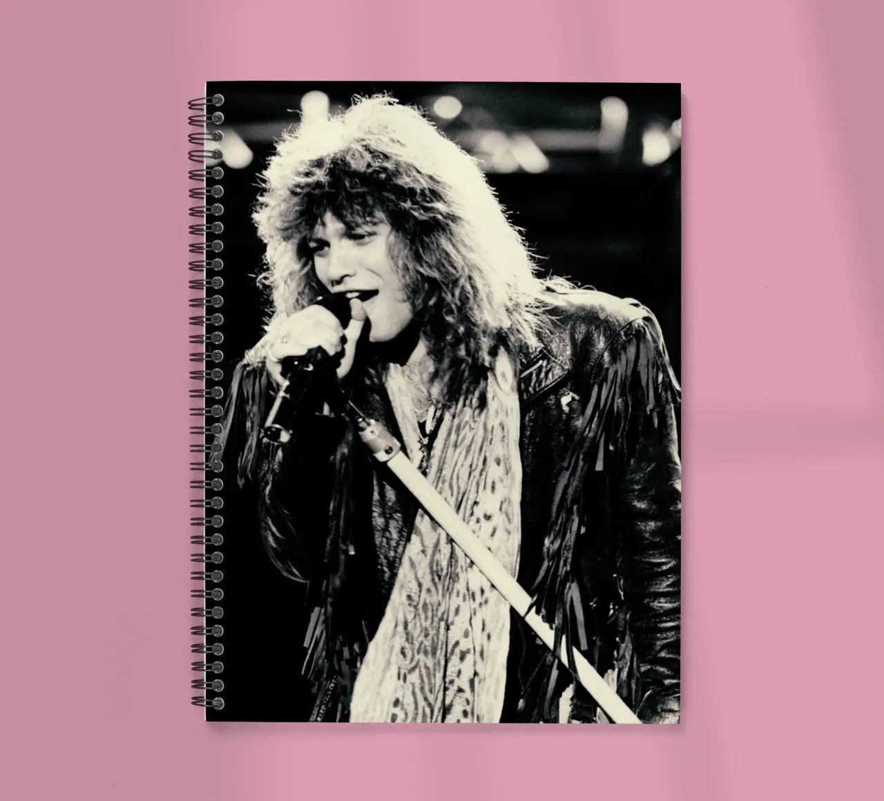 Jon Bon Jovi spiral notebook by Musadad Shop