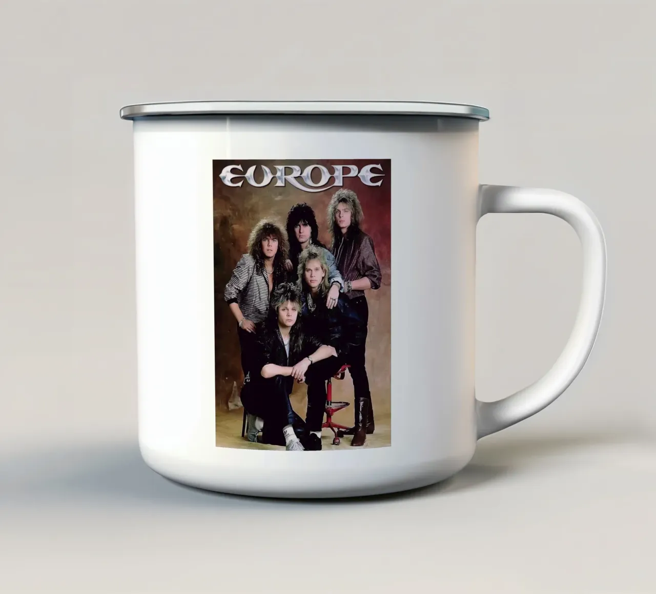 Europe Band enamel mug by Musadad Shop