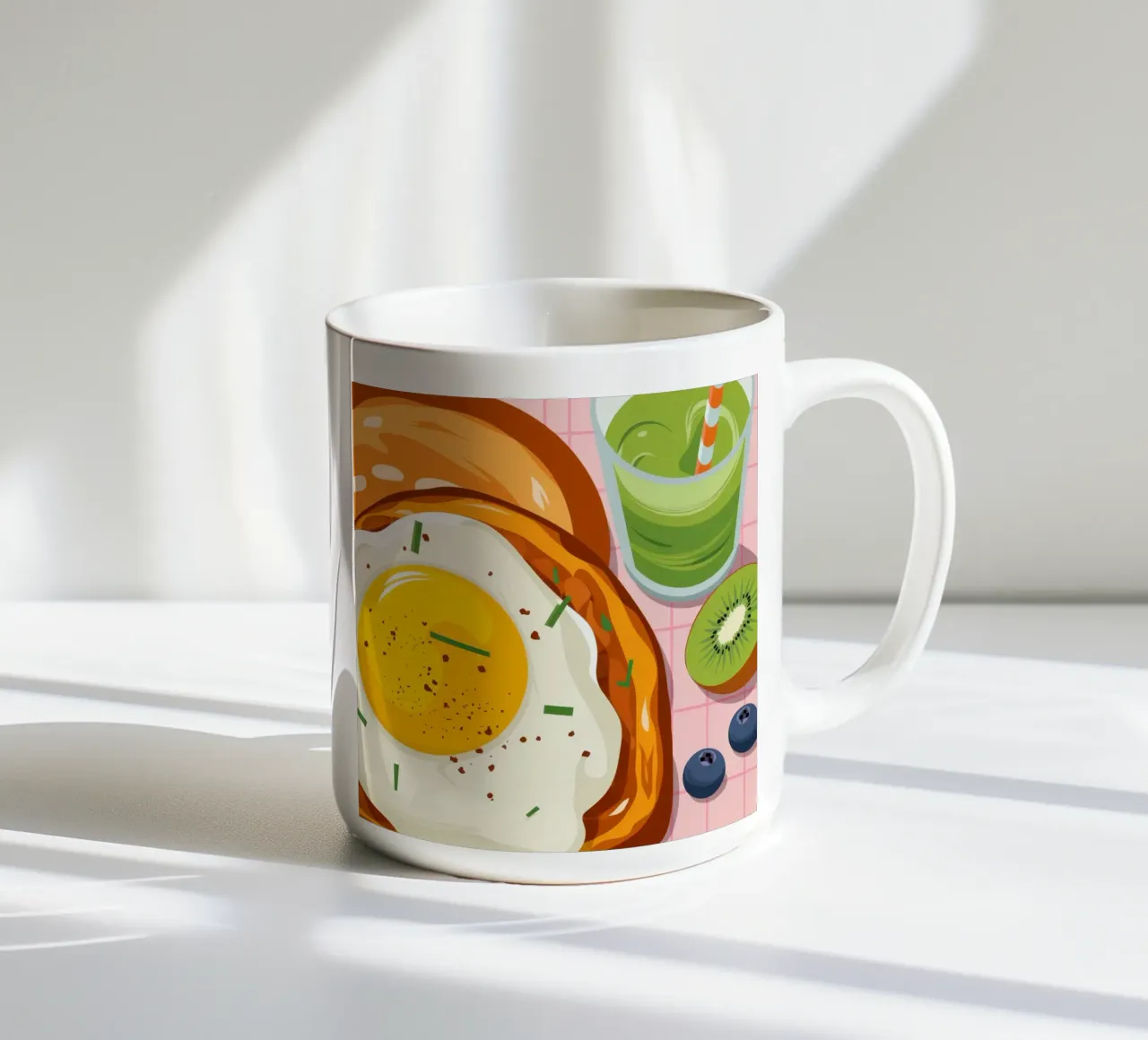Perfecte ei Kiwi Smoothie keramische mok van Mark Solaria