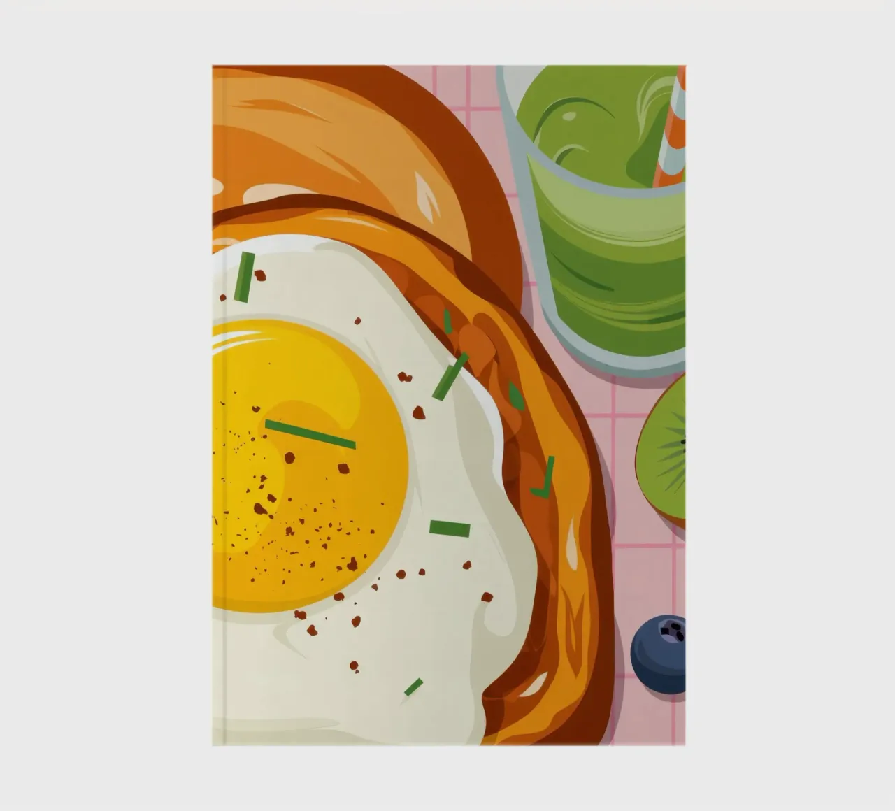 Perfect Egg Kiwi Smoothie notebook by Mark Solaria
