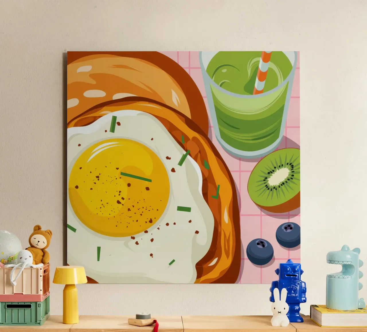 Frullato perfetto di uova e kiwi alluminio dibond da Mark Solaria