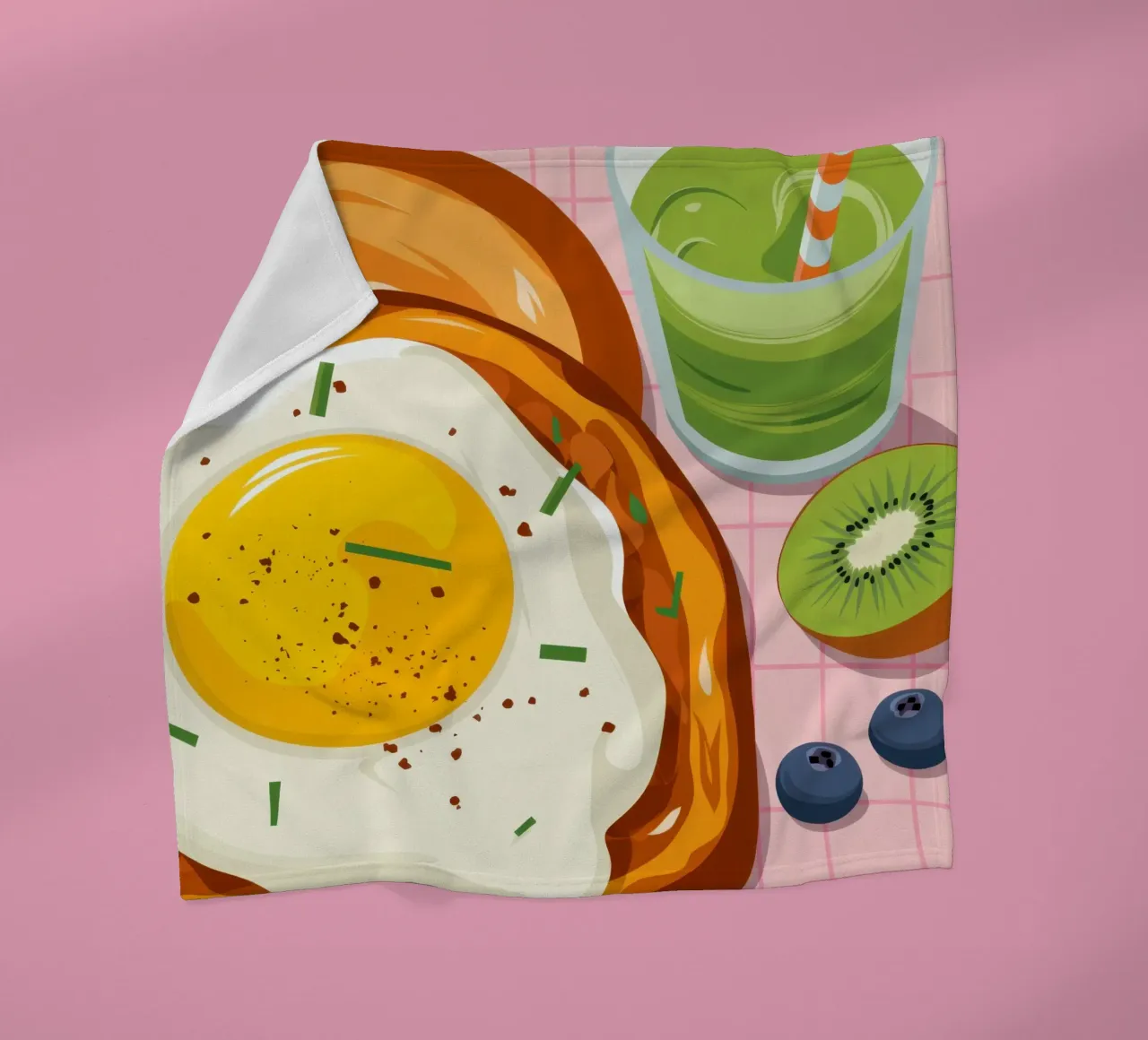 Perfekter Ei-Kiwi-Smoothie Fleecedecke von Mark Solaria