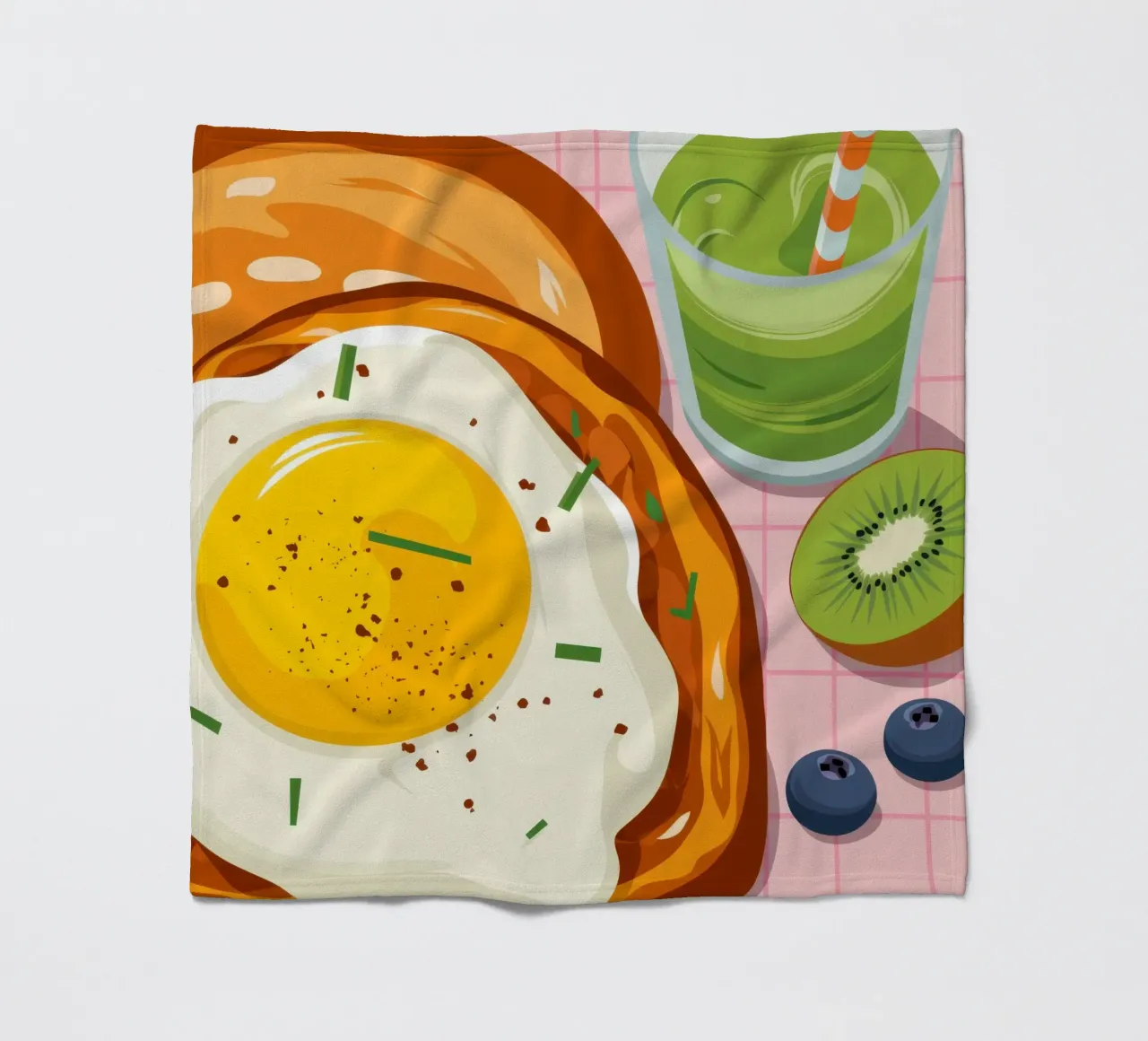 Perfekter Ei-Kiwi-Smoothie Fleecedecke von Mark Solaria