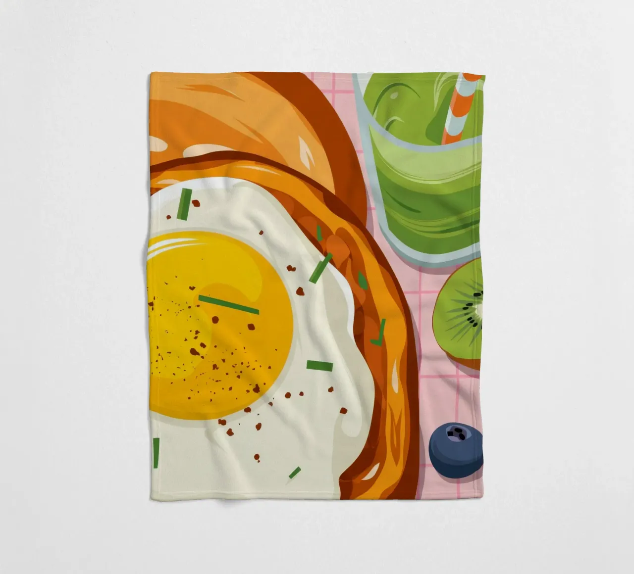 Perfekter Ei-Kiwi-Smoothie Fleecedecke von Mark Solaria