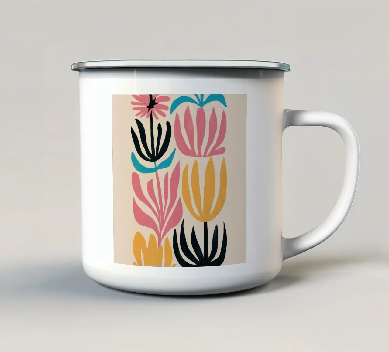 Tulipani rosa astratti tazza in smalto da Mark Solaria