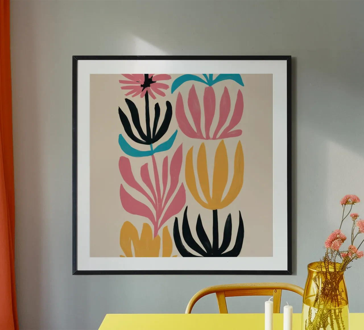 Tulipani rosa astratti poster da Mark Solaria