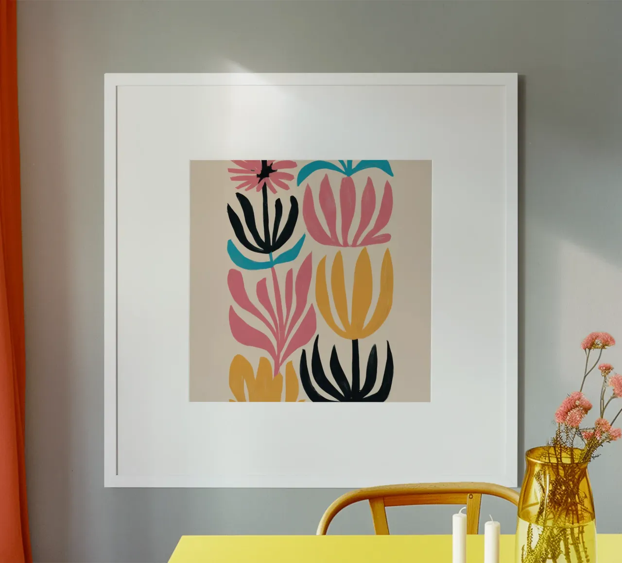 Tulipani rosa astratti poster da Mark Solaria