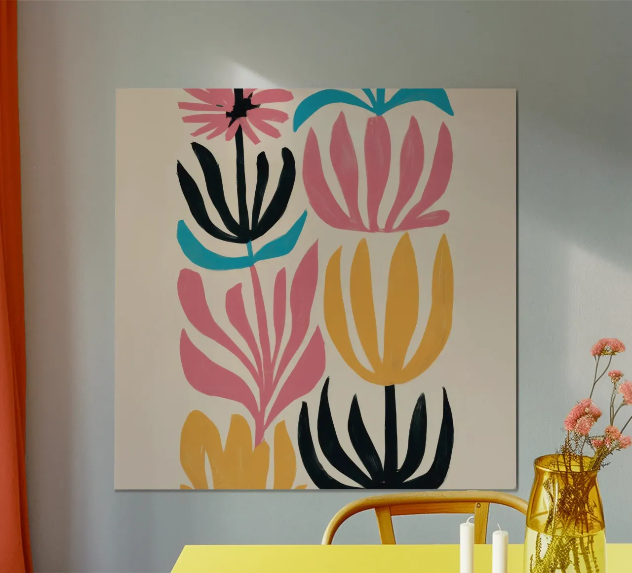 Tulipani rosa astratti poster da Mark Solaria