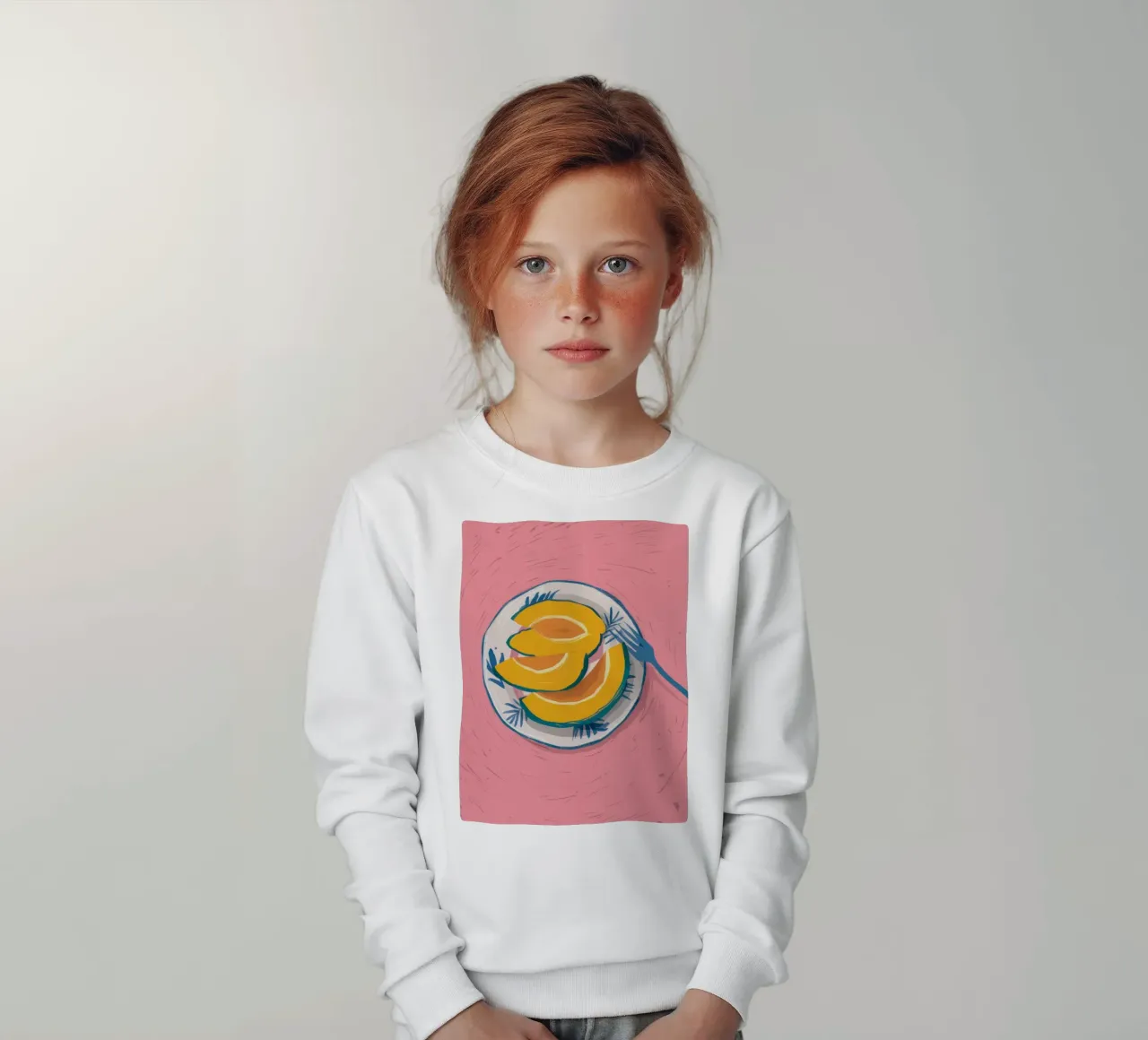 Piatto di mango a fette felpa bambino da Mark Solaria