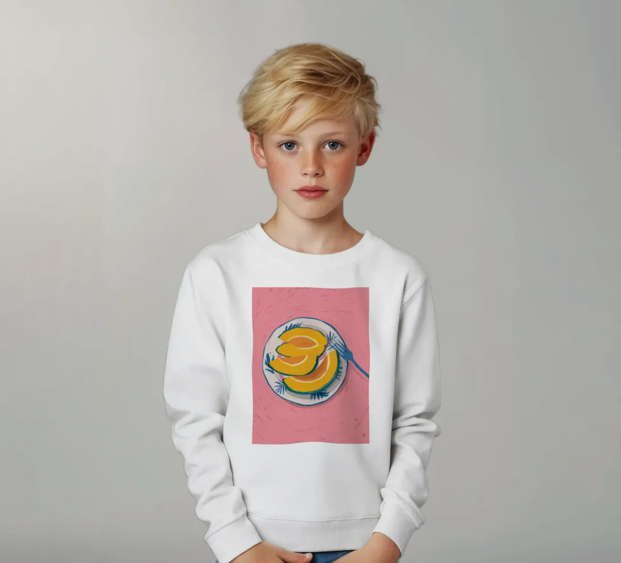 Piatto di mango a fette felpa bambino da Mark Solaria