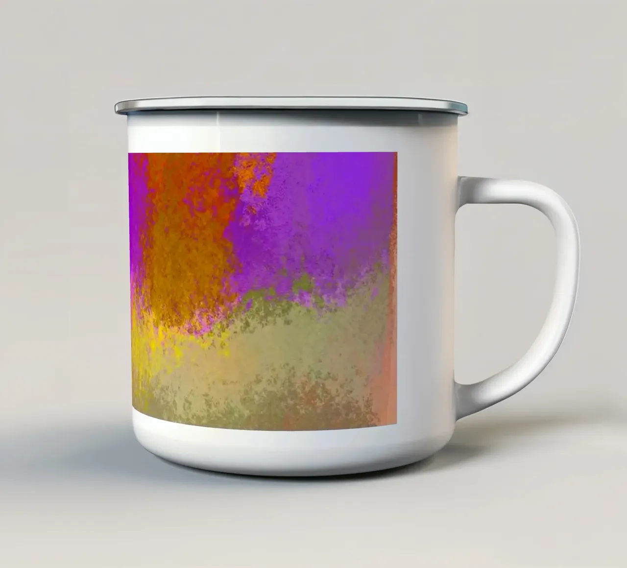 Abstrakte fliegende Zitrone Emaille Tasse von Illustration Raissa Oltmanns