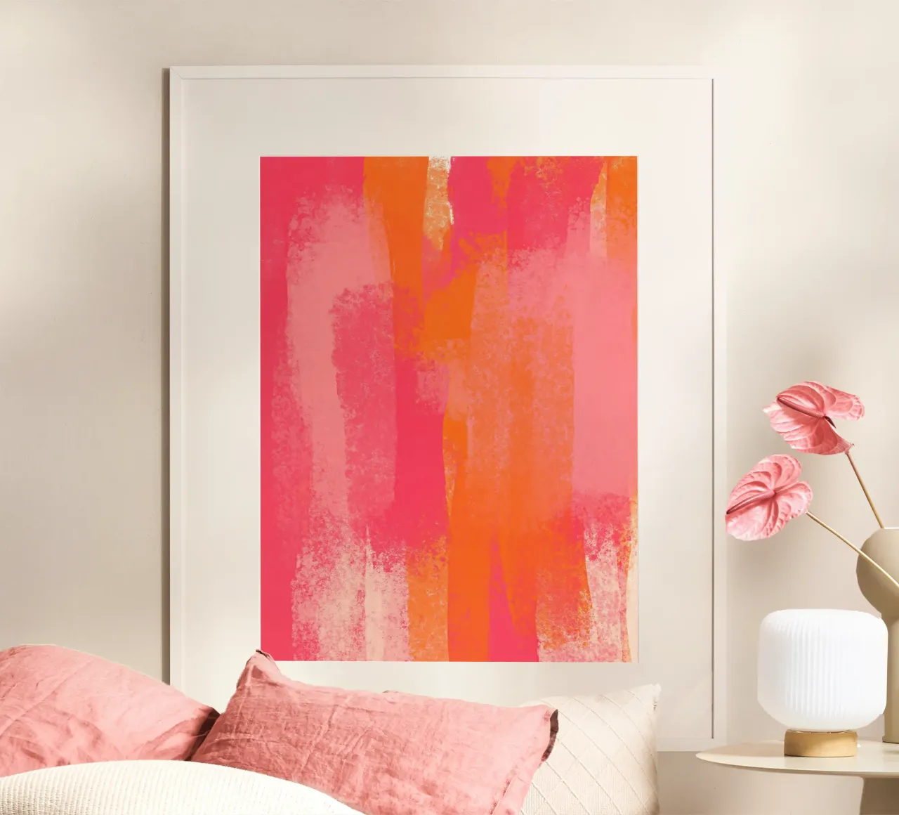 Abstract La dolce Vita poster con telaio in legno da Illustration Raissa Oltmanns