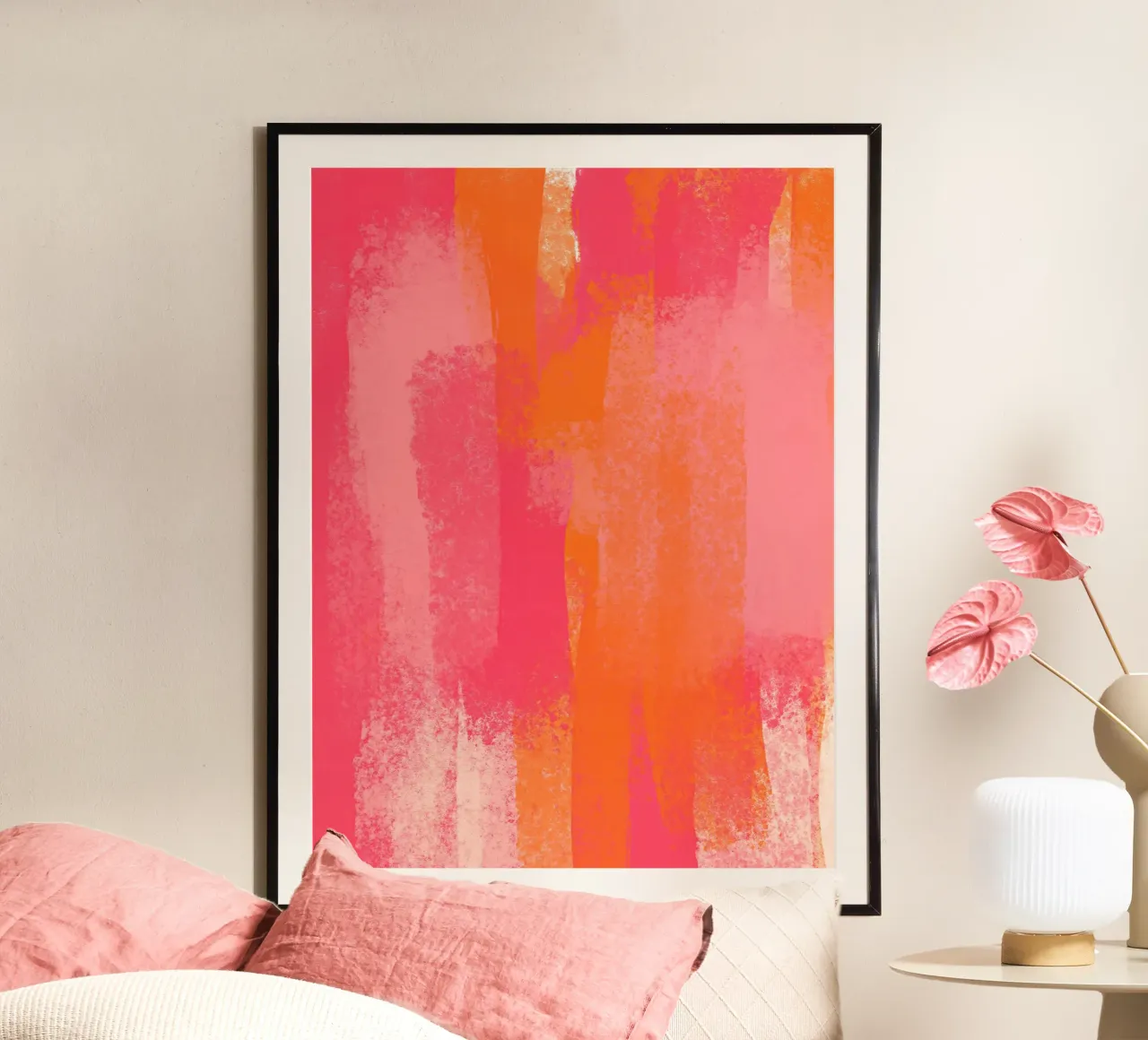 Abstract La dolce Vita poster con telaio in legno da Illustration Raissa Oltmanns
