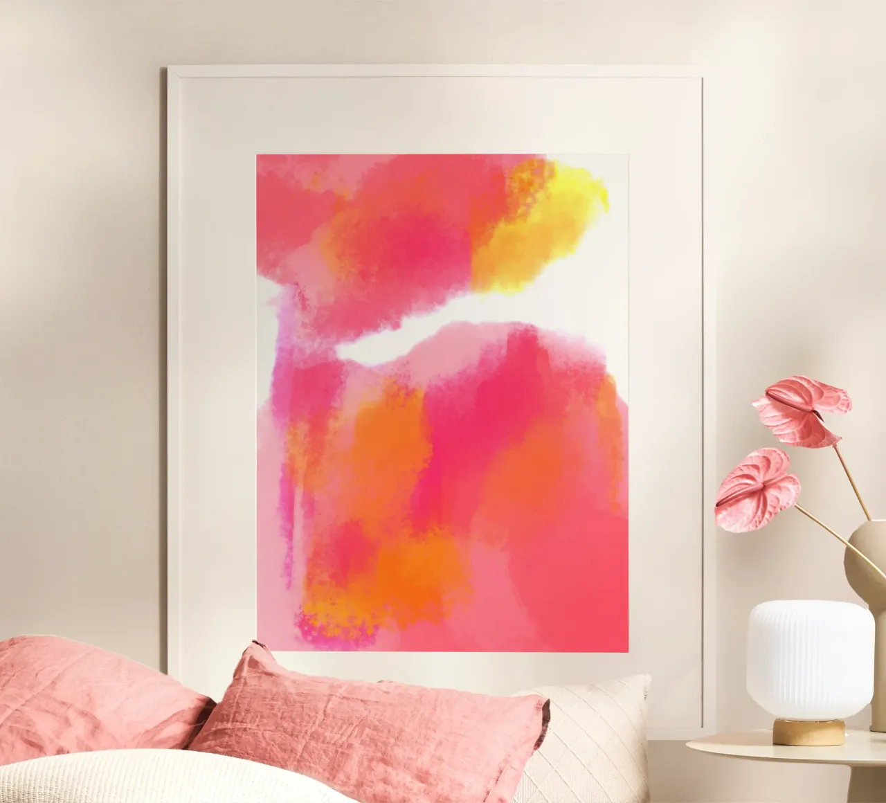 Abstraktes Morgenlicht Hahnemühle von Illustration Raissa Oltmanns