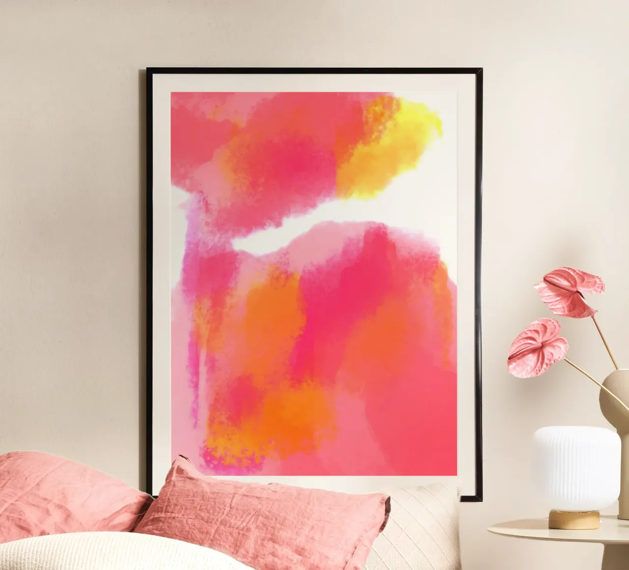 Abstraktes Morgenlicht Hahnemühle von Illustration Raissa Oltmanns