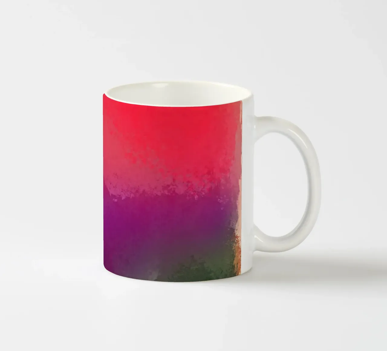 Abstract groen kust roze keramische mok van Illustration Raissa Oltmanns