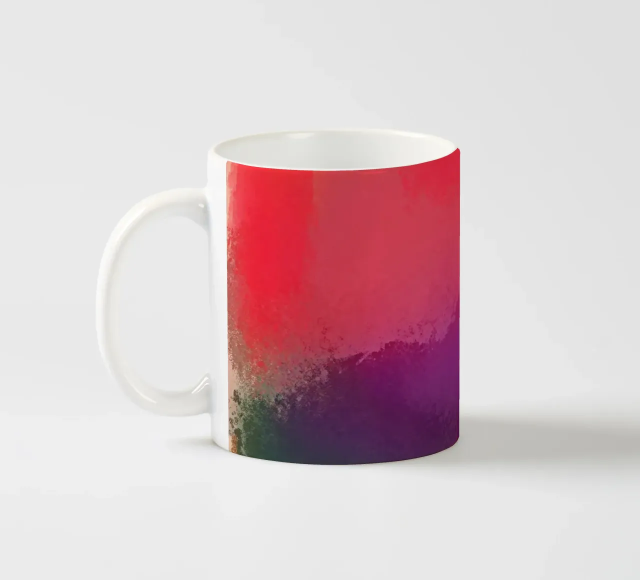 Abstract groen kust roze keramische mok van Illustration Raissa Oltmanns