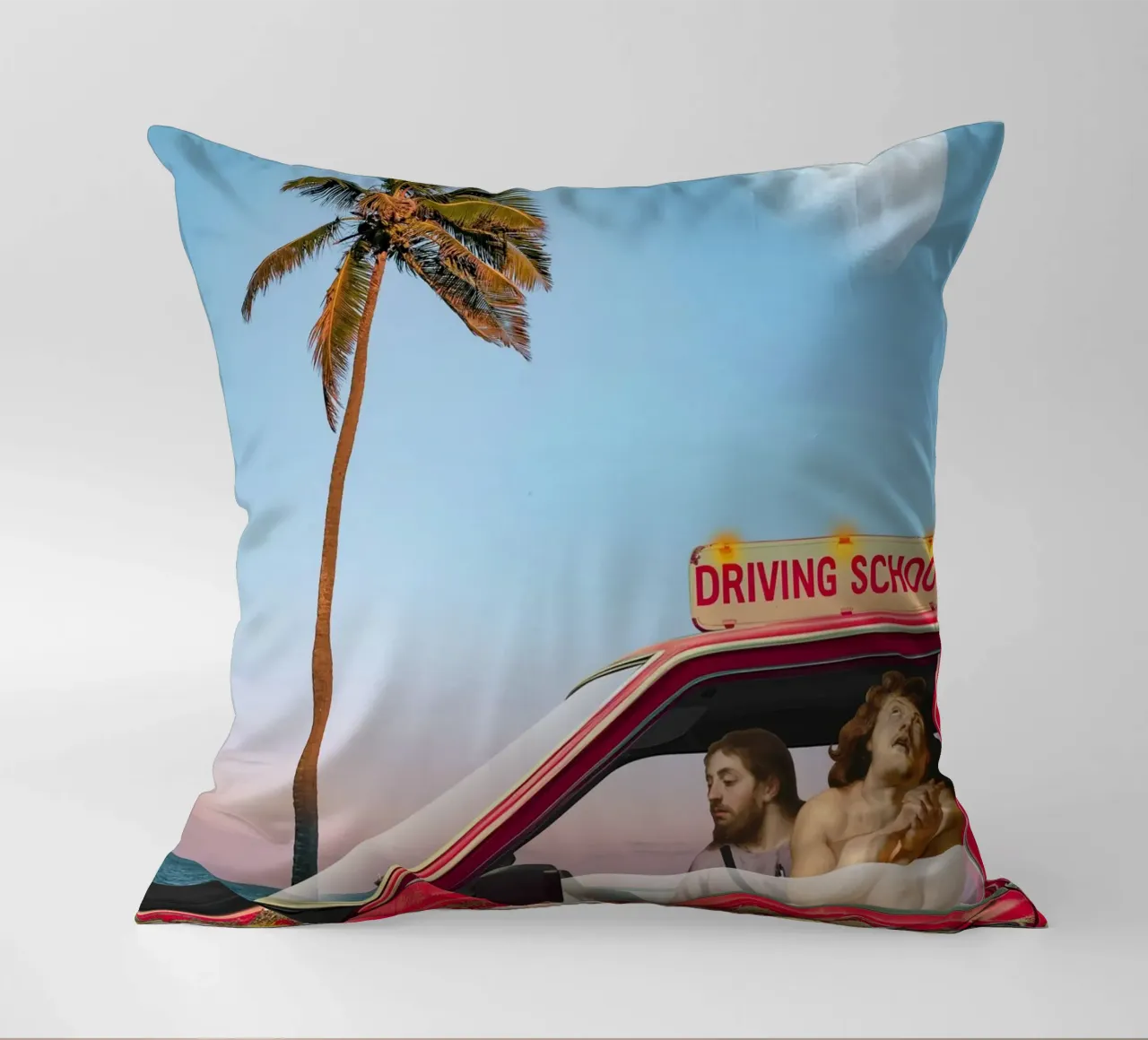 Gesù Cristo Palm Beach Minimalismo cuscino da Dapidoka