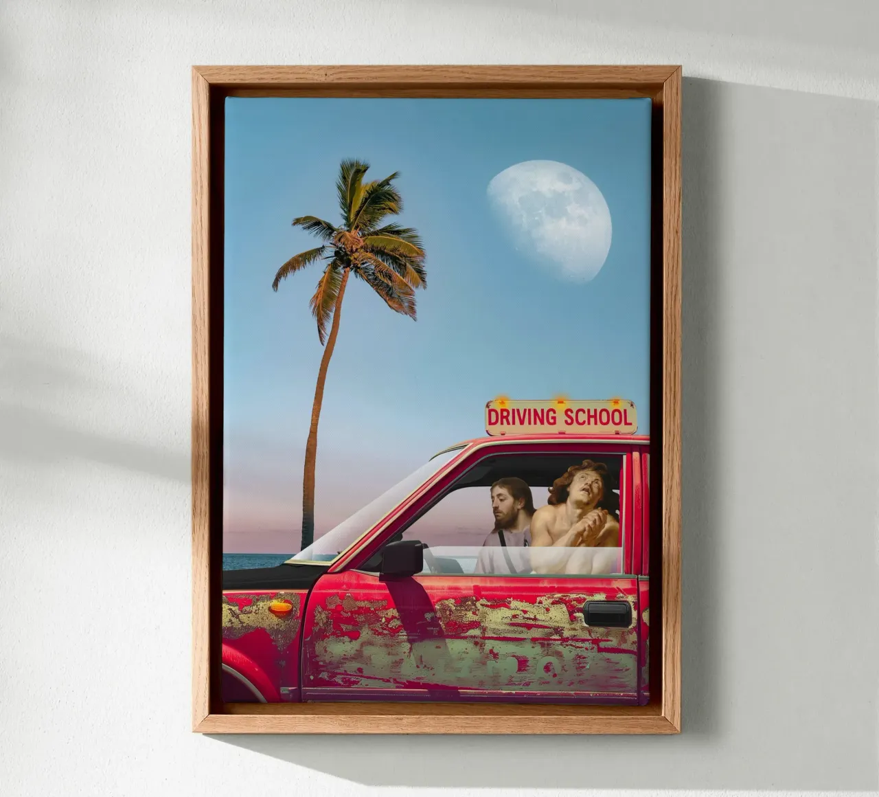 Gesù Cristo Palm Beach Minimalismo tela con Cornice a cassetta da Dapidoka