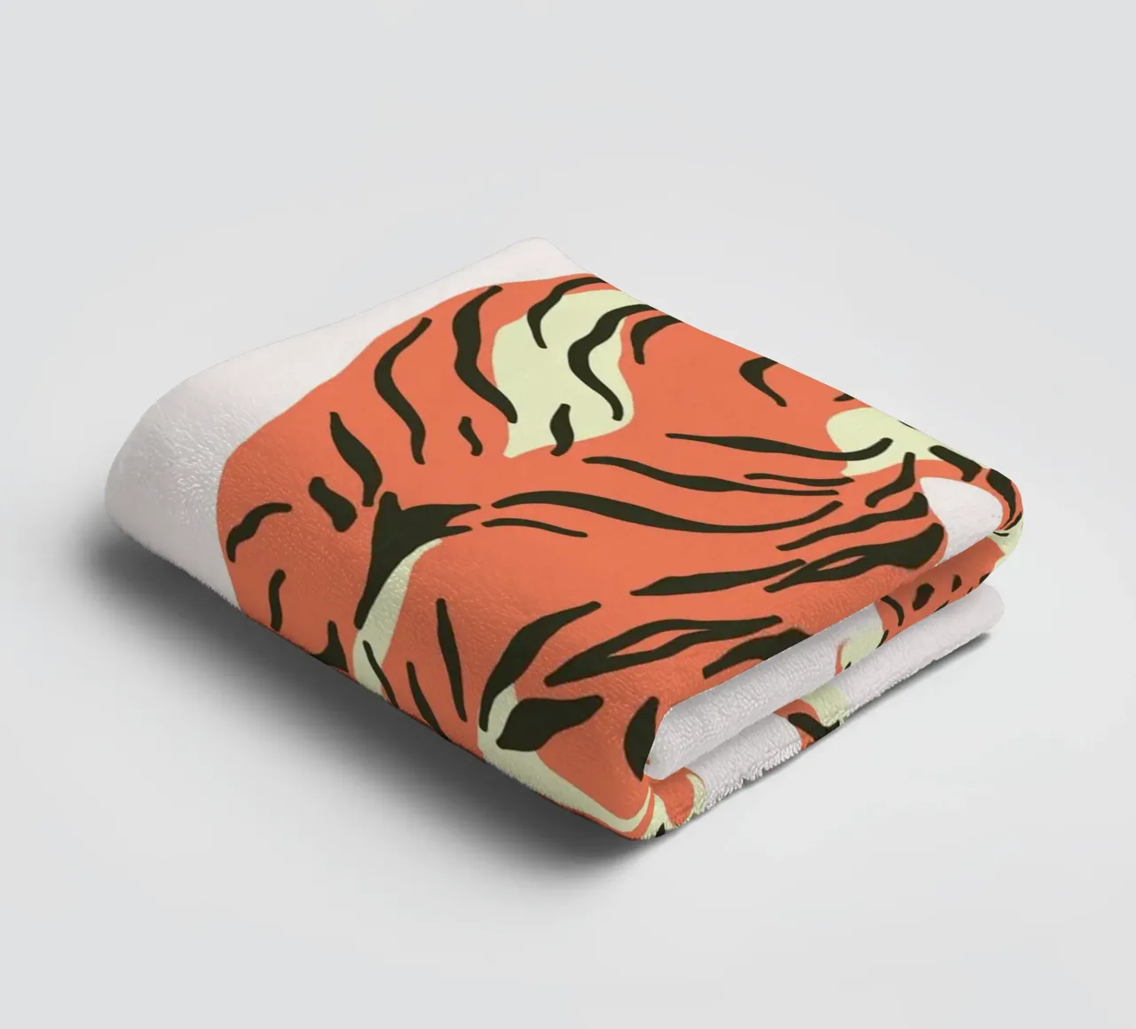 Moderne Tijger Kunstdruk - Abstracte Wilde Dieren Digitale Poster badhanddoek van homdeco