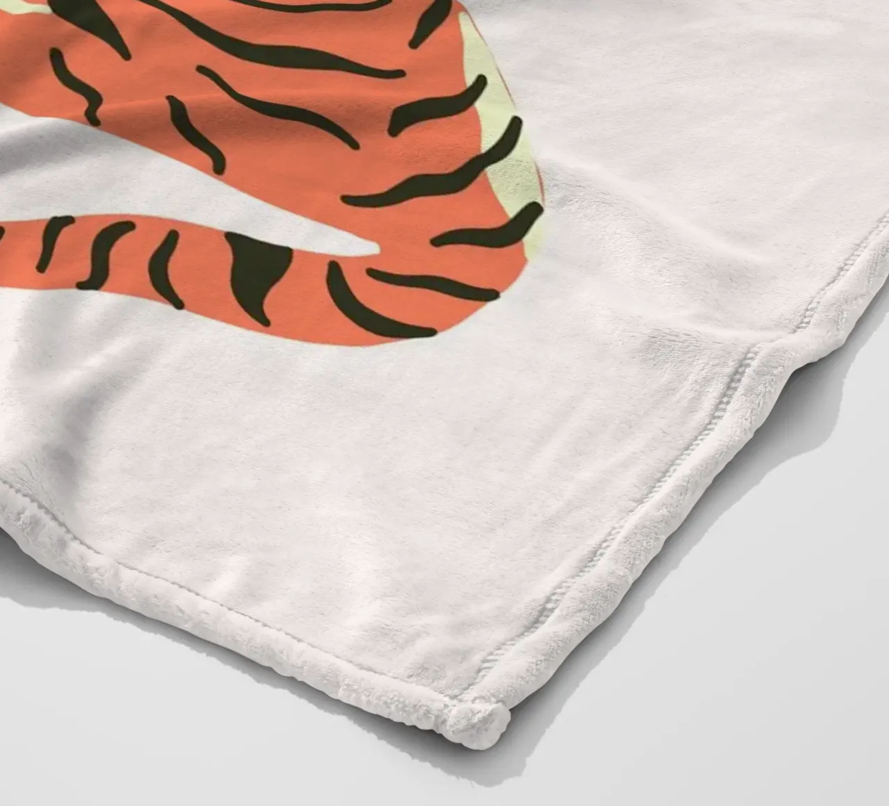 Moderne Tijger Kunstdruk - Abstracte Wilde Dieren Digitale Poster fleecedeken van homdeco