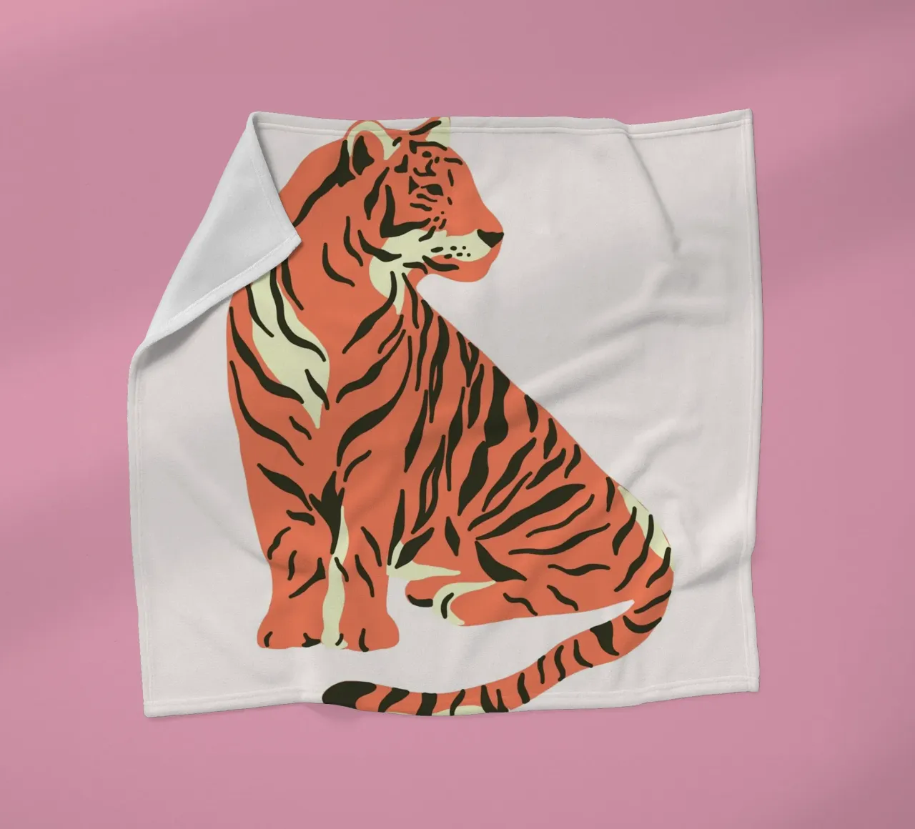 Moderne Tijger Kunstdruk - Abstracte Wilde Dieren Digitale Poster fleecedeken van homdeco
