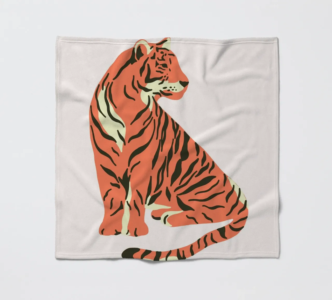 Moderne Tijger Kunstdruk - Abstracte Wilde Dieren Digitale Poster fleecedeken van homdeco