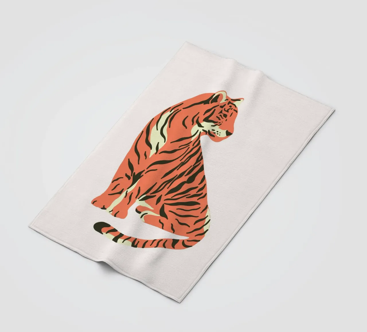 Moderne Tijger Kunstdruk - Abstracte Wilde Dieren Digitale Poster fleecedeken van homdeco