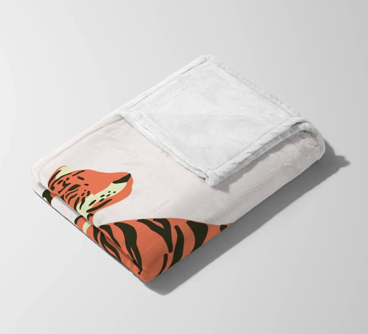 Moderne Tijger Kunstdruk - Abstracte Wilde Dieren Digitale Poster fleecedeken van homdeco