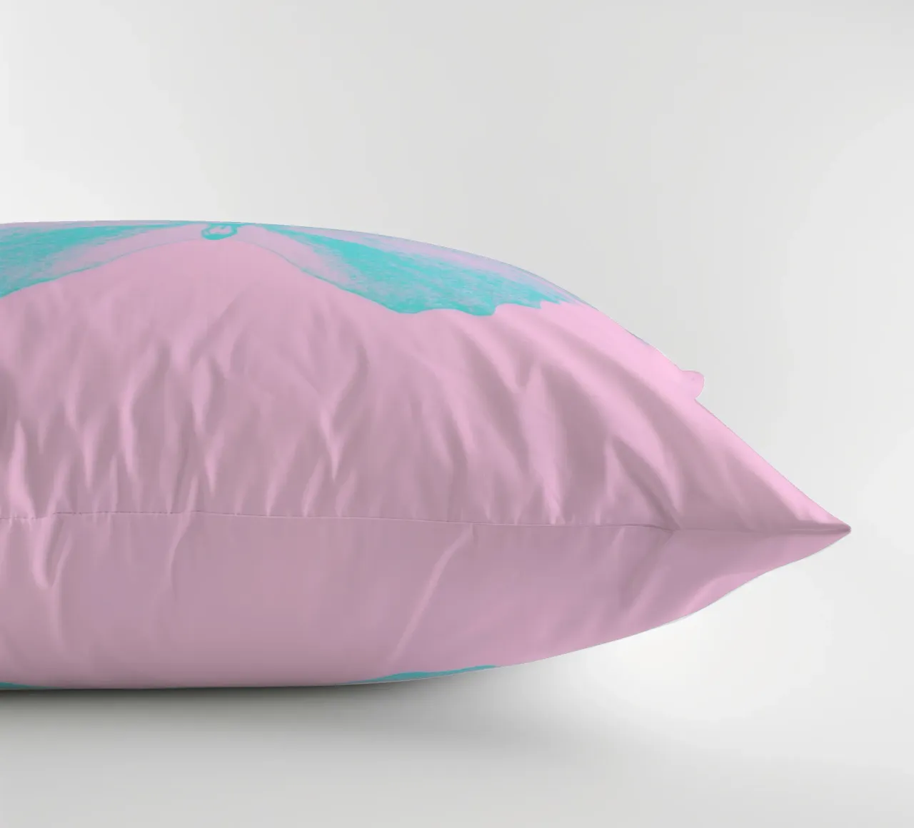 Aqua Butterfly Dream - Impression numérique esthétique rose et bleue coussin de homdeco