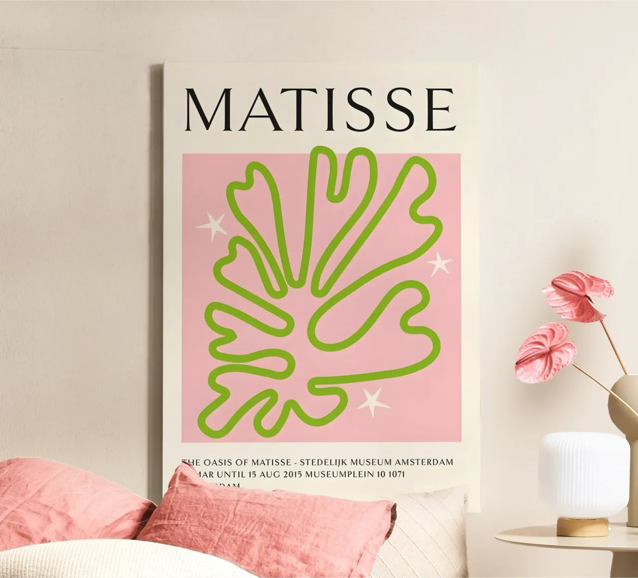 Matisse Oasis - Groen Botanisch Uitgesneden Abstracte Print canvas met Baklijst van homdeco