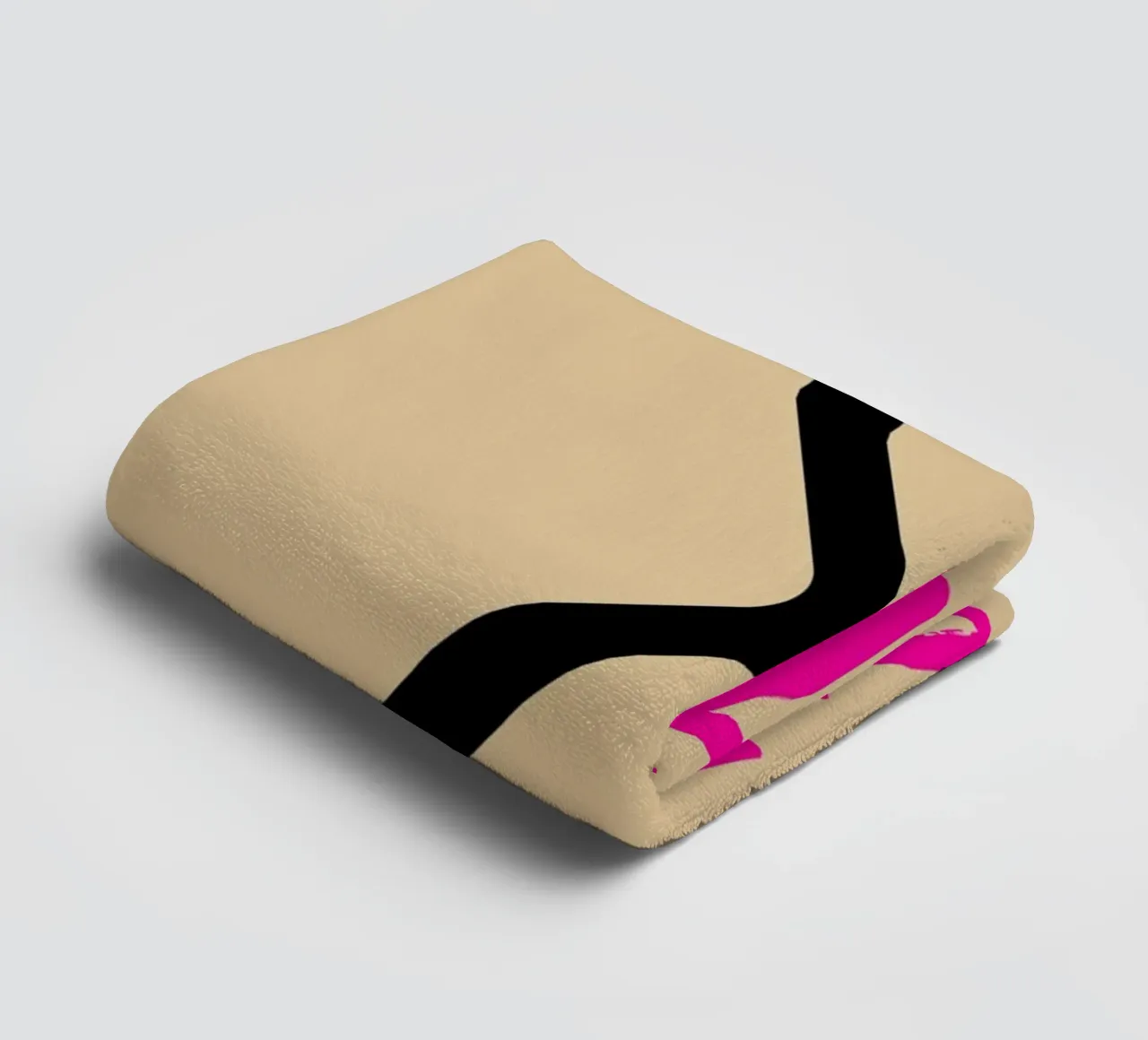 "Dit is een liefdesbrief" Roze Script Art Print badhanddoek van homdeco