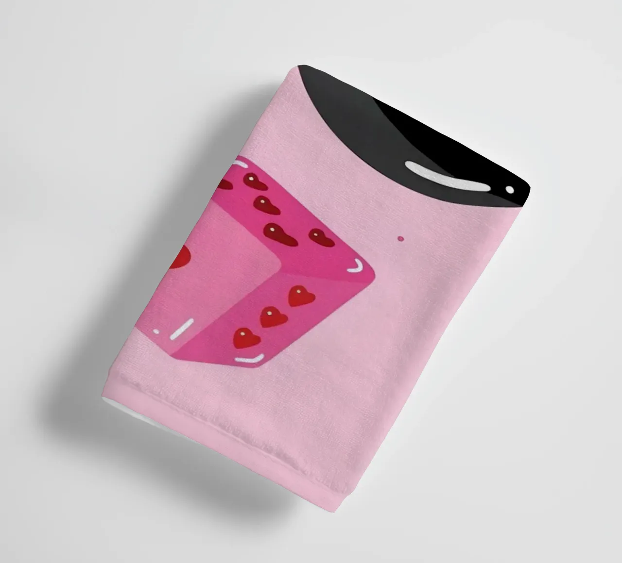 Retro Pop Art Vibes - Lips, 8 Ball & Heart Dice Print towel by homdeco